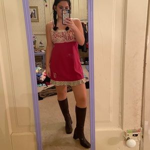 Paisley Print Pink Dress